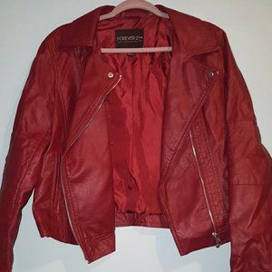 Forever 21 Burgandy Leather Jacket